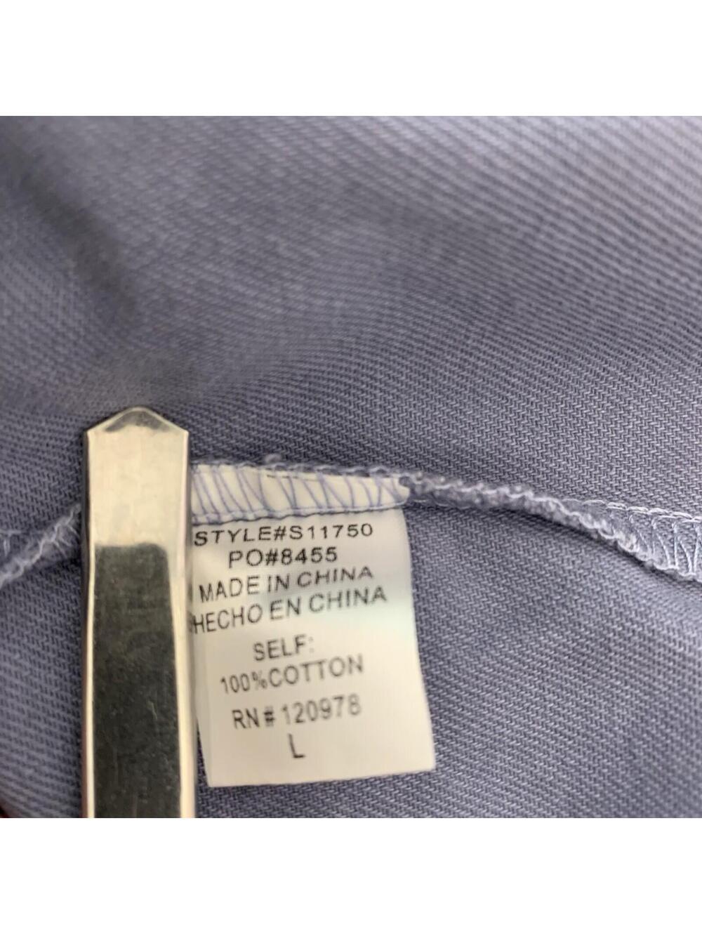 Entro Mini Skirt Womens L Blue Gray Cotton Paperbag Waist Twill S11750 - Picture 7 of 7